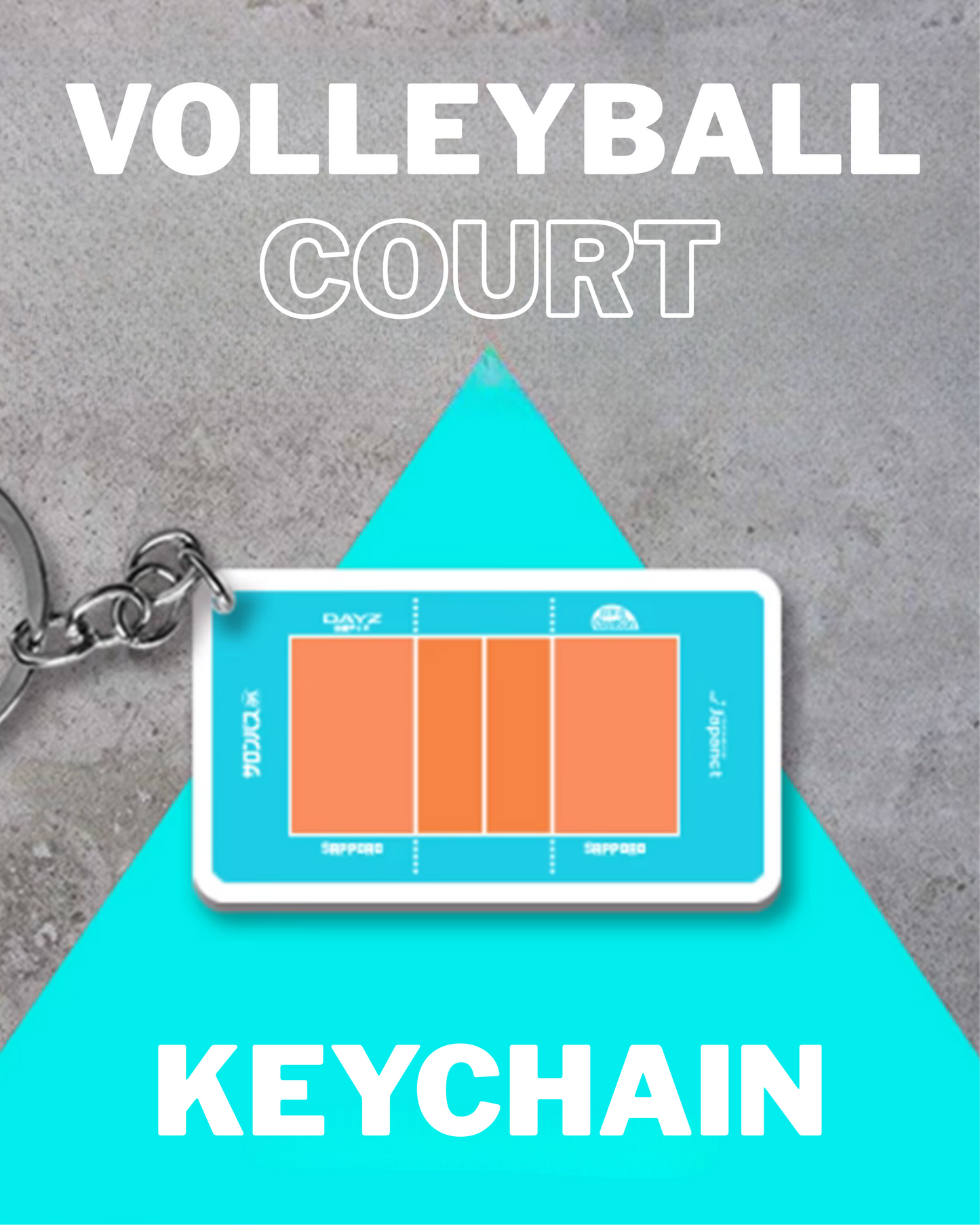 Volleyball Court Keychain One Stop Volleyball