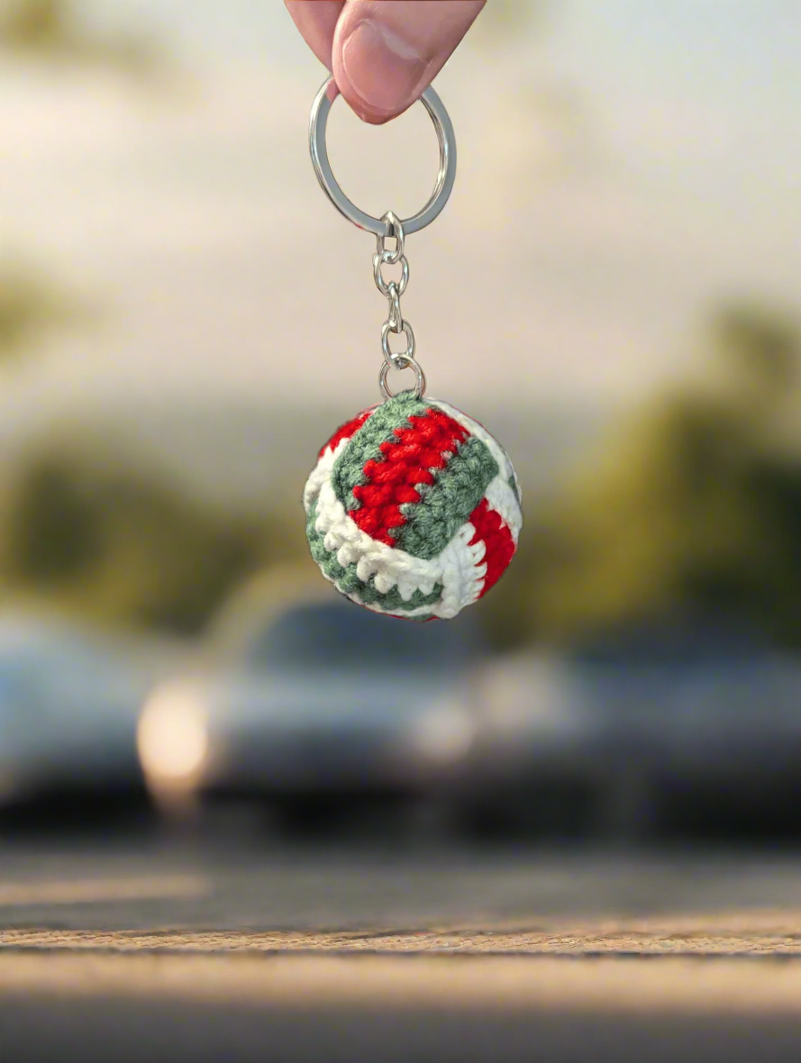 Crocheted Molten Volleyball Keychain - One Stop Volleyball