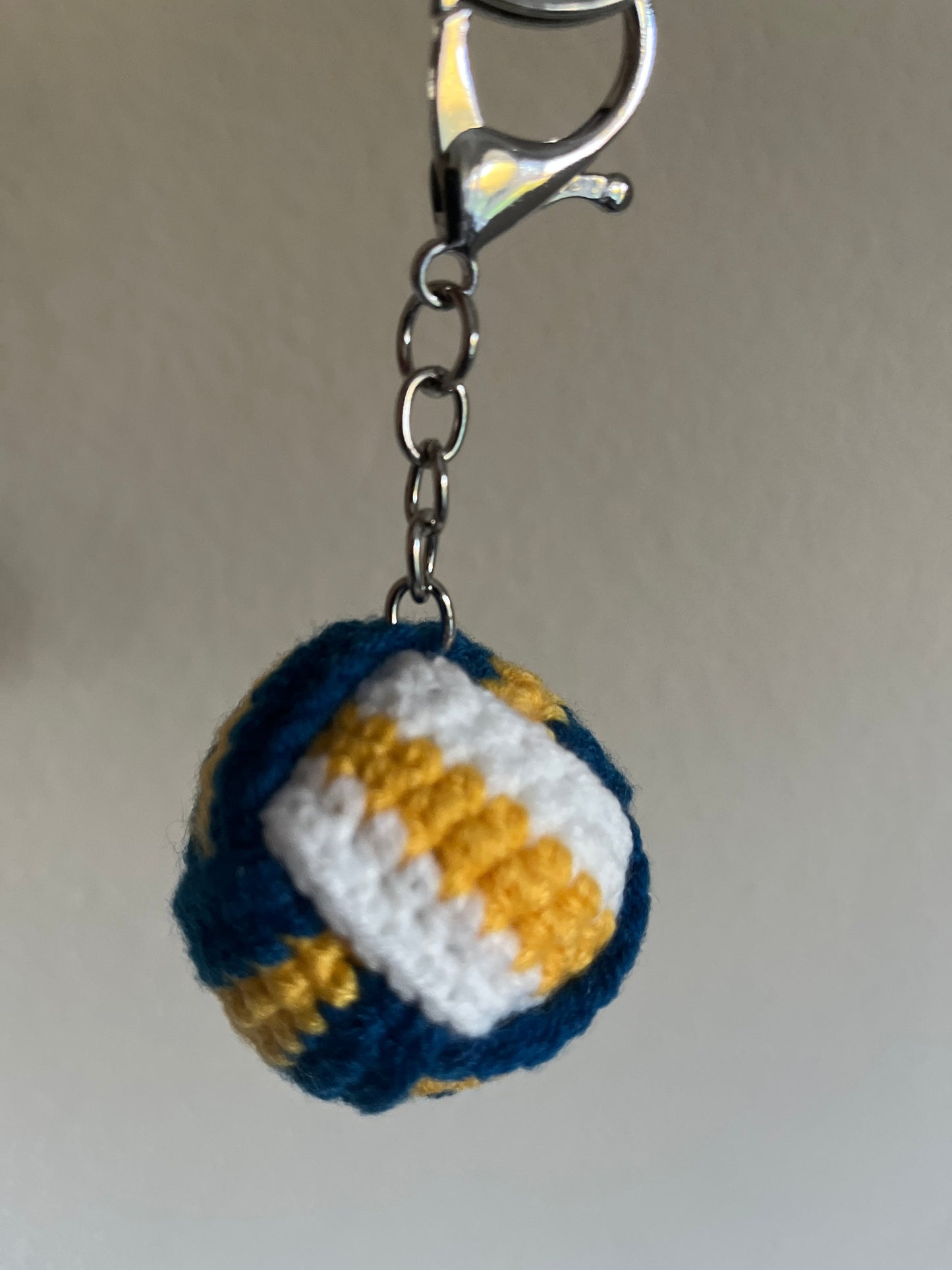 Crocheted Molten Volleyball Keychain One Stop Volleyball
