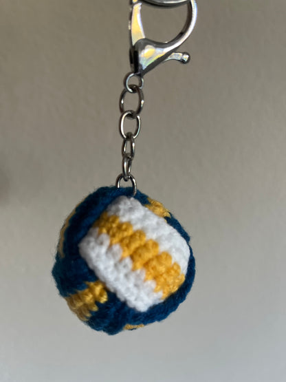 Crocheted Molten Volleyball Keychain One Stop Volleyball