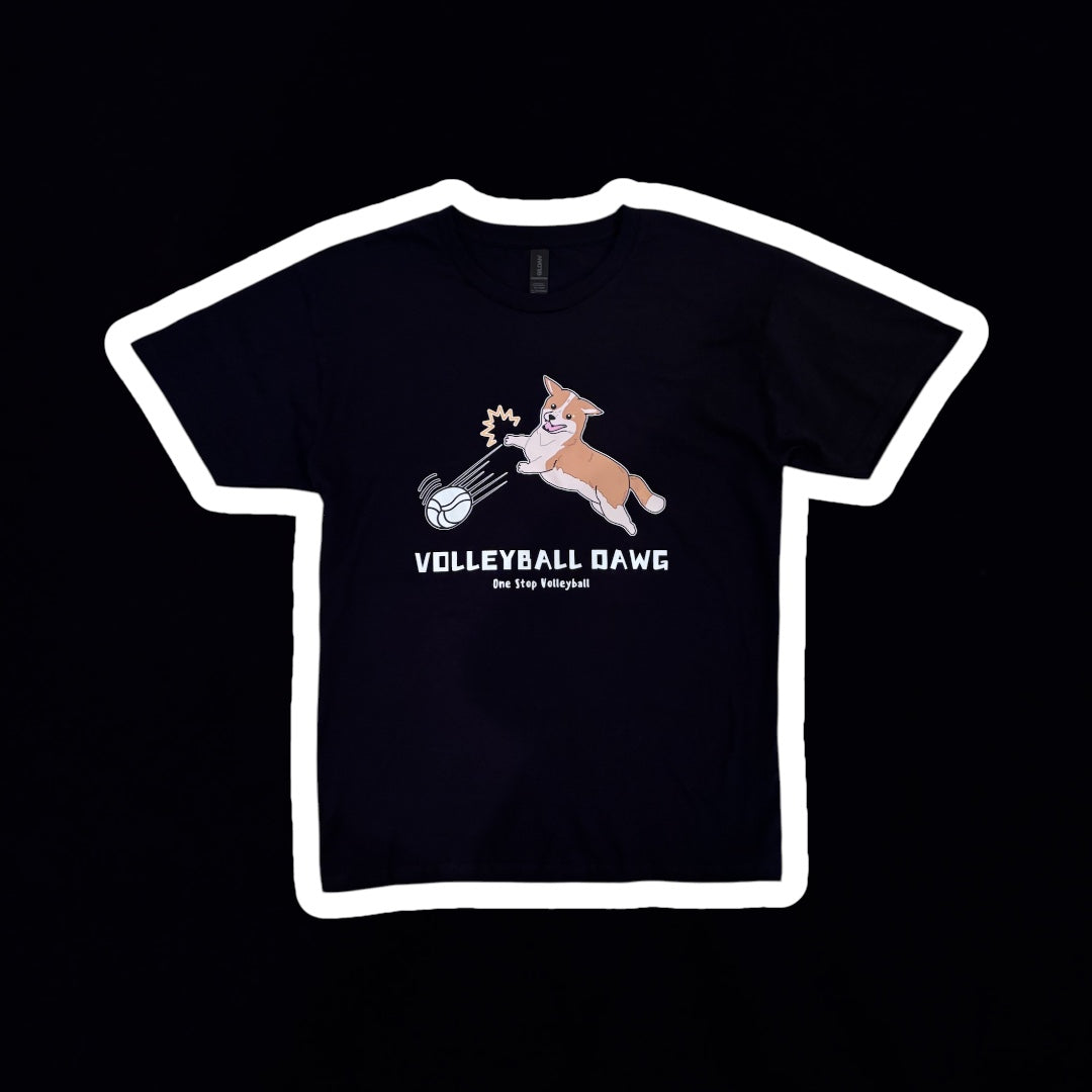 Volleyball Dawg T-Shirt - Corgi One Stop Volleyball